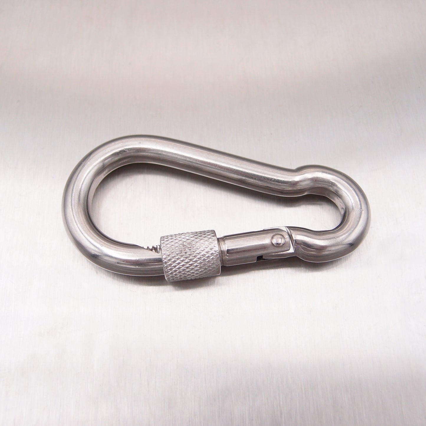 Stainless Steel Carbine Hooks with Screw Nut - Without Eyelet - AISI 316