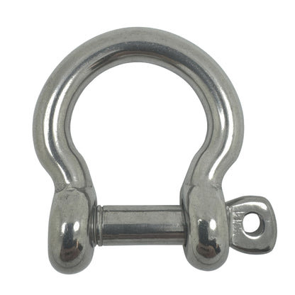 Stainless Steel Bow Shackle - with Captive Pin - AISI 316