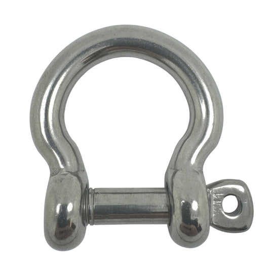 Stainless Steel Bow Shackle - with Captive Pin - AISI 316