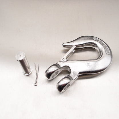 Stainless Steel Clevis Type Sling Hook with Safety Catch AISI 316