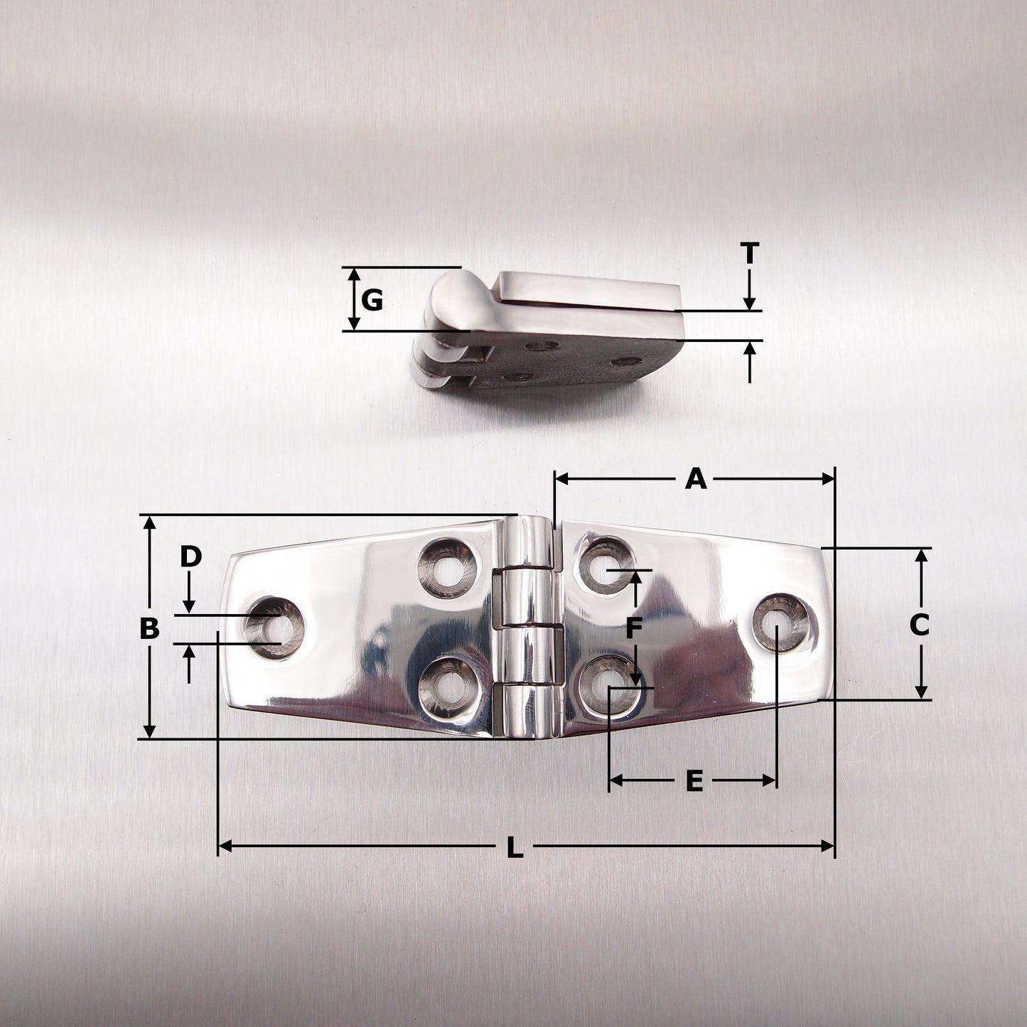 Stainless Steel Door Hinge - 316 Marine grade
