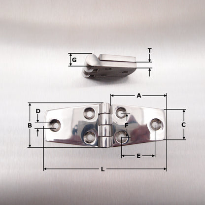 Stainless Steel Door Hinge - 316 Marine grade