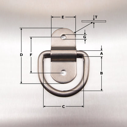 Stainless Steel Dee Ring & Mounting Bracket