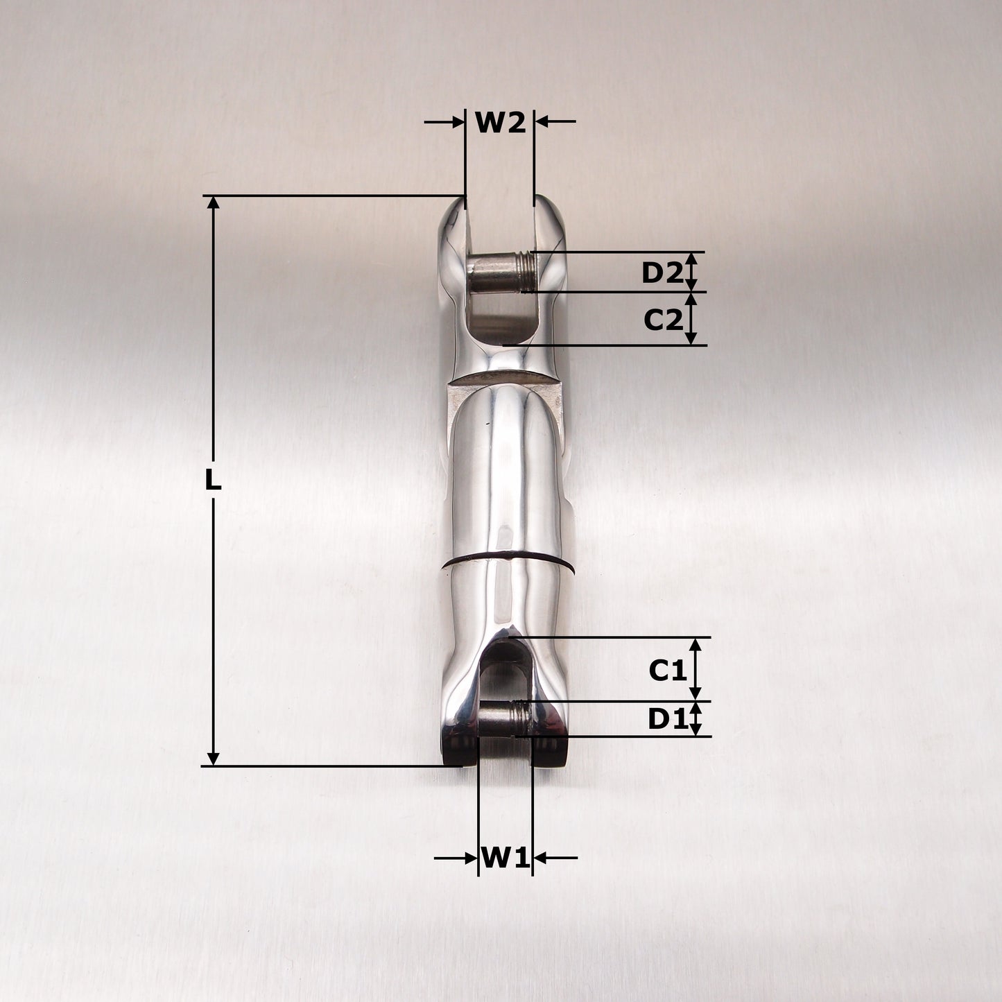 Stainless Steel Double Swivel Anchor Connector - AISI 316
