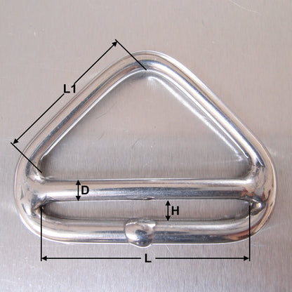 Stainless Steel Double Bar Triangular Rings - AISI 316