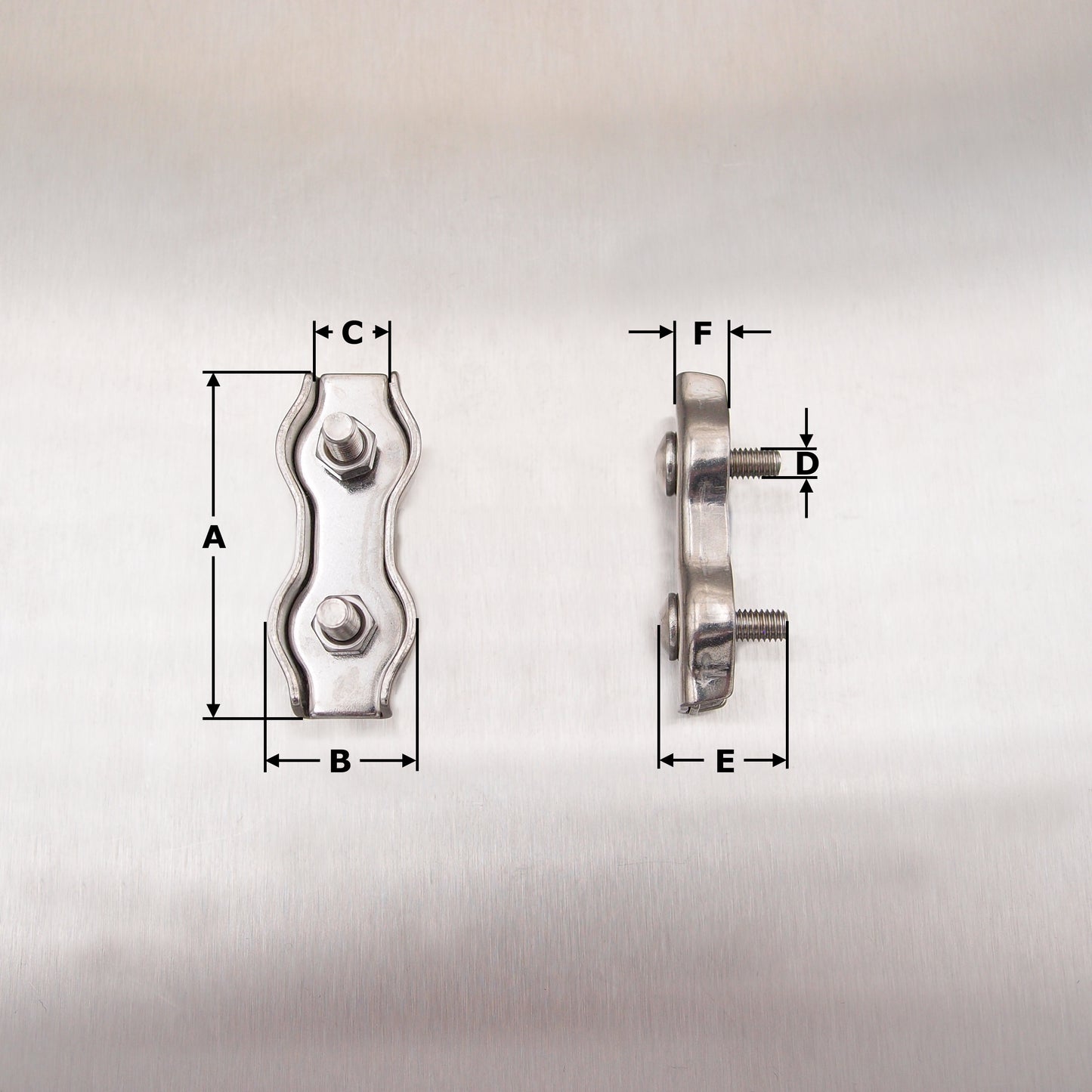 Stainless Steel Duplex Wire Rope Grips - AISI 316