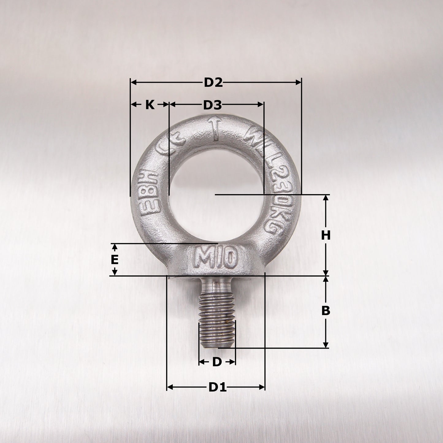 Stainless Steel Forged Eyebolts to DIN 580 Tested - AISI 316