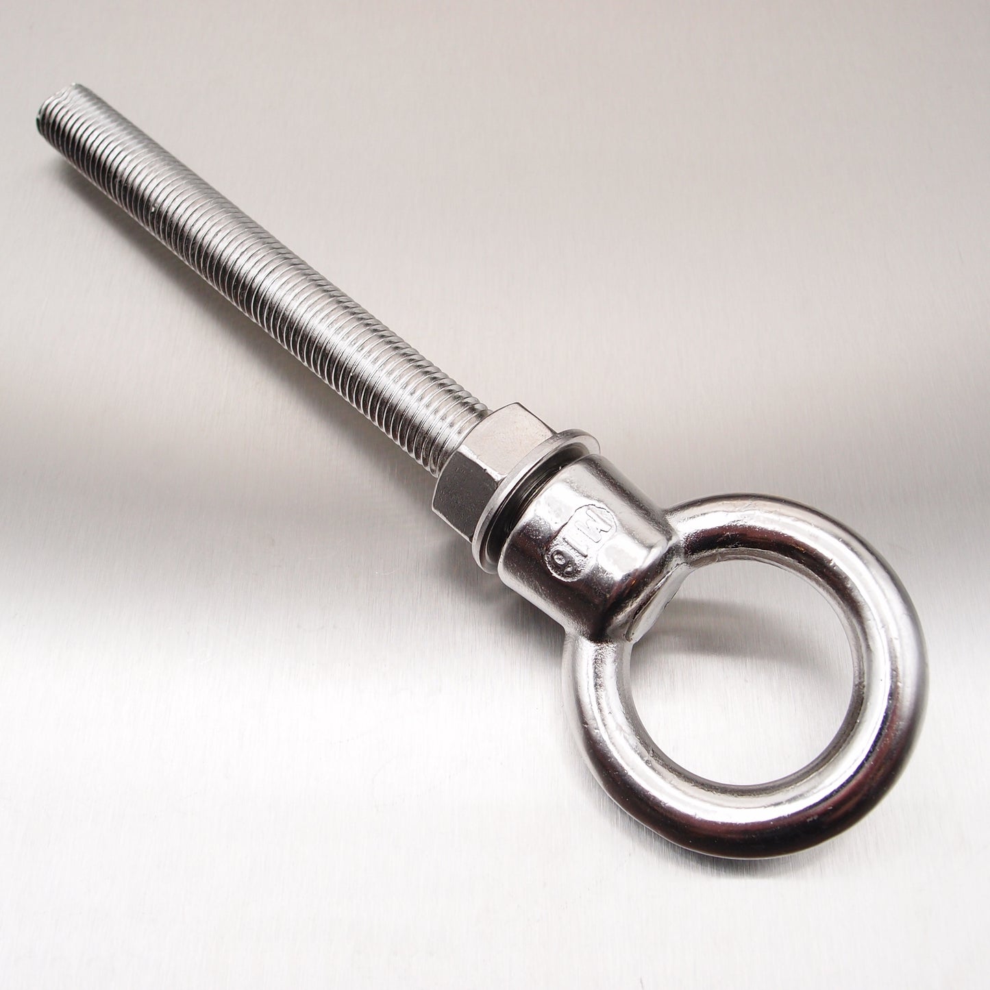 Stainless Steel Long Shank Eyebolts with Nut and Washer AISI 316