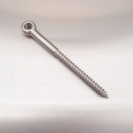 Stainless Steel Woodscrew Eye Bolt with Small Eye - AISI 316