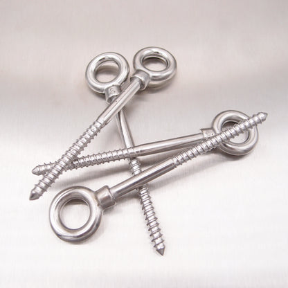 Stainless Steel Eyebolt with Lag Thread - Woodscrew Thread - AISI 316