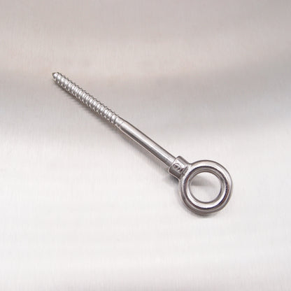 Stainless Steel Eyebolt with Lag Thread - Woodscrew Thread - AISI 316