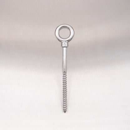 Stainless Steel Eyebolt with Lag Thread - Woodscrew Thread - AISI 316