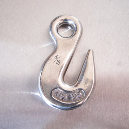 Stainless Steel Eye Type Grab Hook - AISI 316