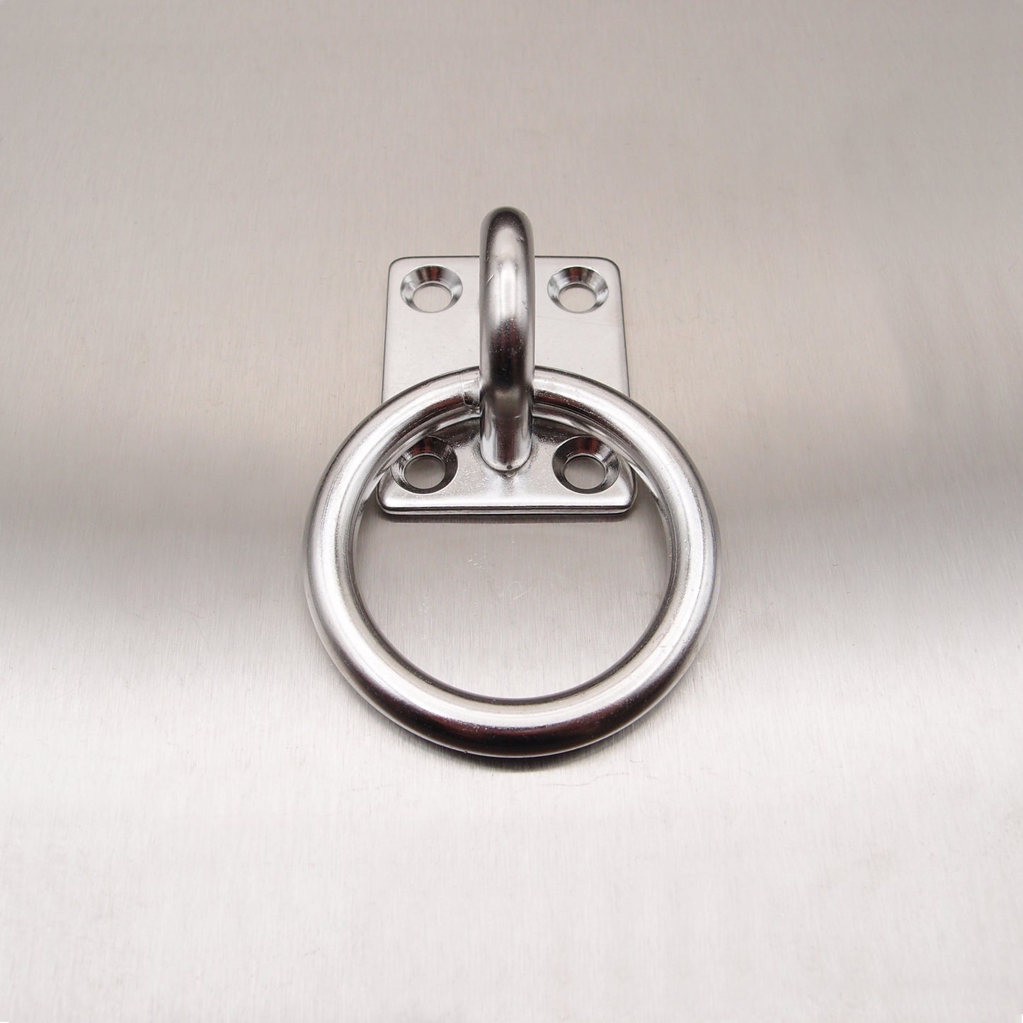 Stainless Steel Four Hole Eye Plates - Fitted with Ring AISI 304