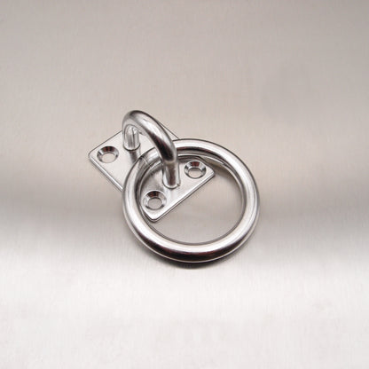 Stainless Steel Four Hole Eye Plates - Fitted with Ring AISI 304