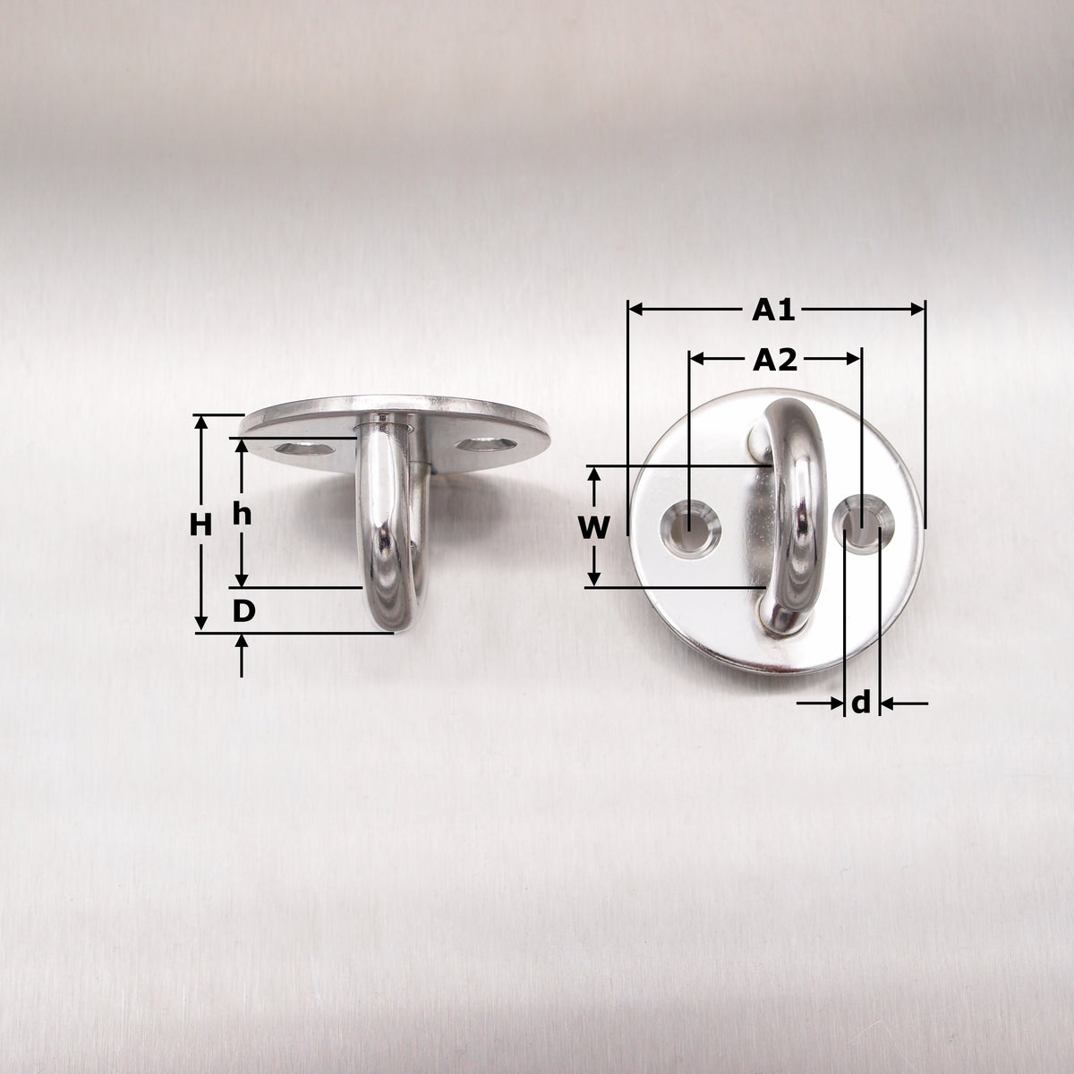 Stainless Steel Two Hole Round Eye Plates 304 AISI