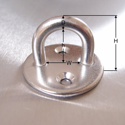 Stainless Steel Two Hole Round Eye Plates 304 AISI