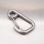 Stainless Steel Formed Eye Carbine Hooks with Spring Wire Safety Catch - AISI 316