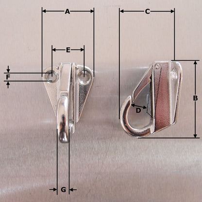 Stainless Steel Fending Hook with Safety Catch - AISI 316