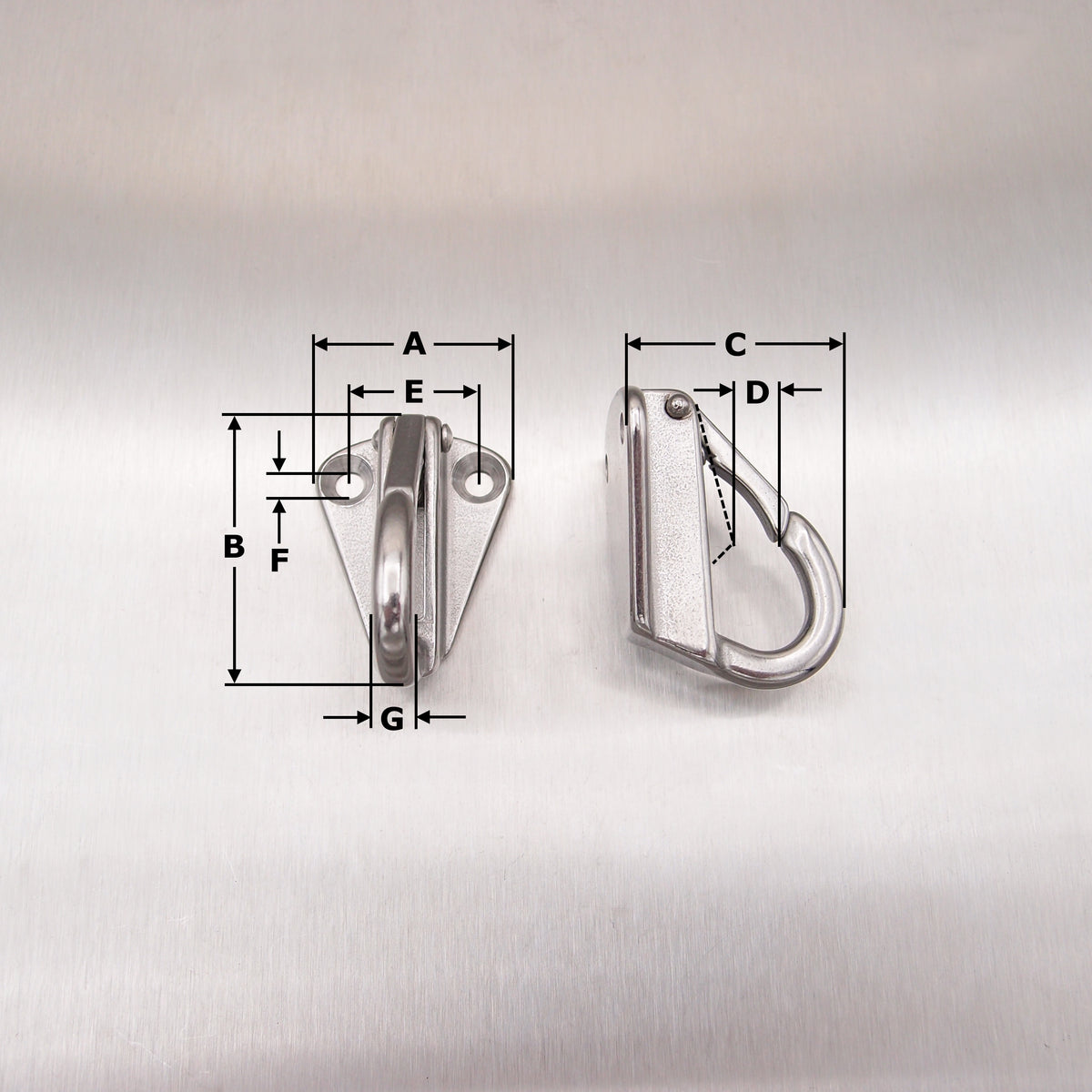 Stainless Steel Fending Hook with Safety Catch - AISI 316