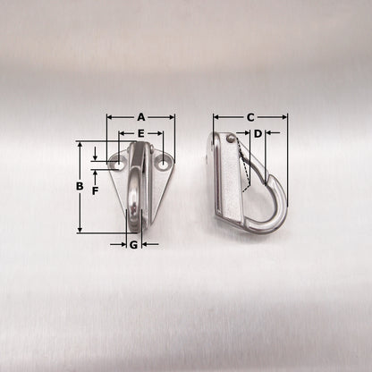 Stainless Steel Fending Hook with Safety Catch - AISI 316