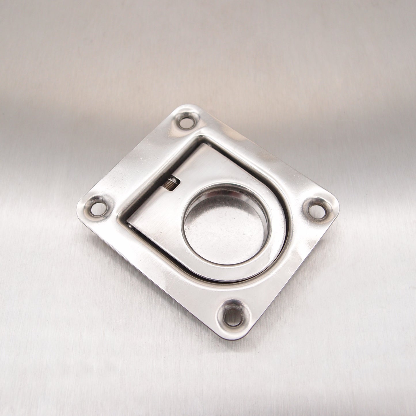 Stainless Steel Flush Lifting Pull with Spring - AISI 316