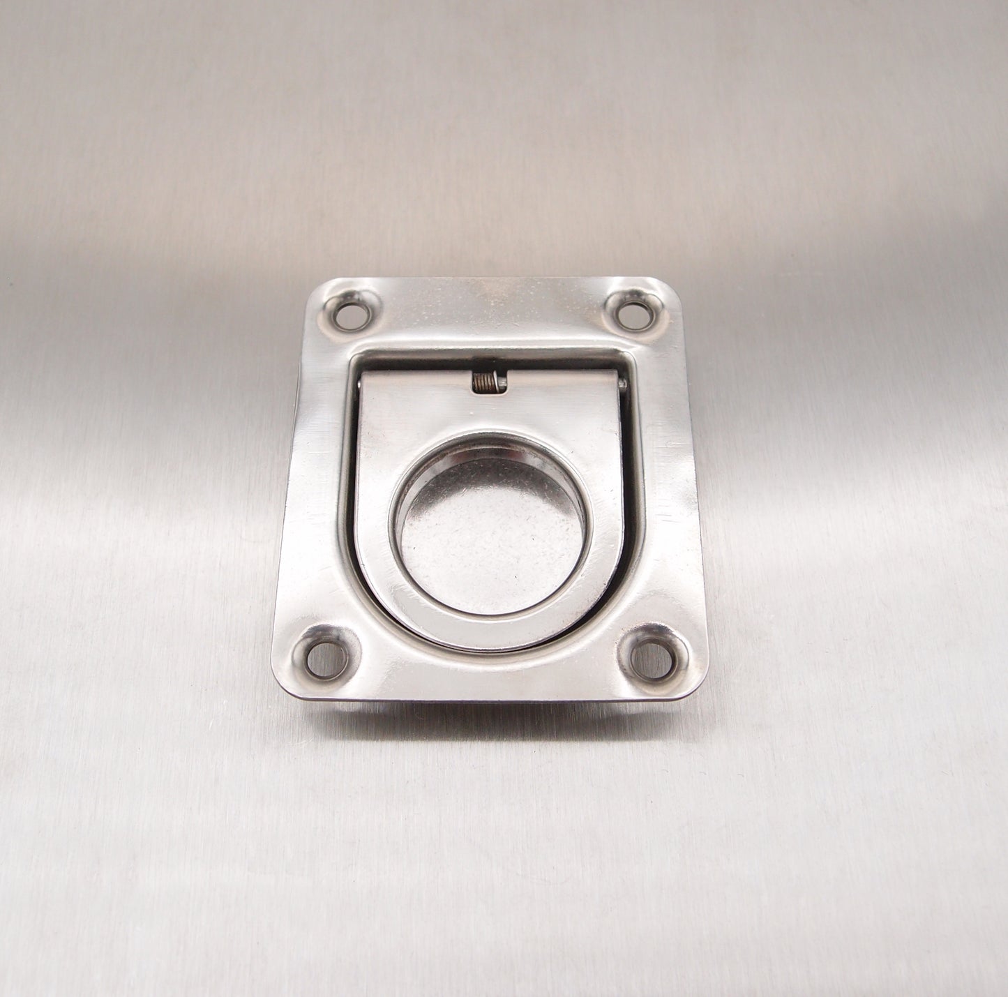 Stainless Steel Flush Lifting Pull with Spring - AISI 316