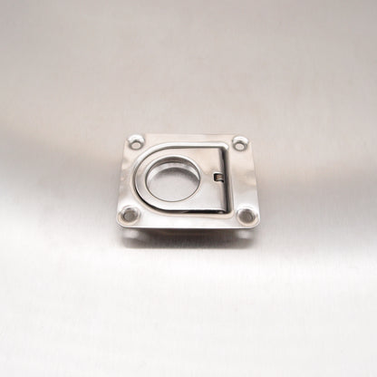 Stainless Steel Flush Lifting Pull with Spring - AISI 316