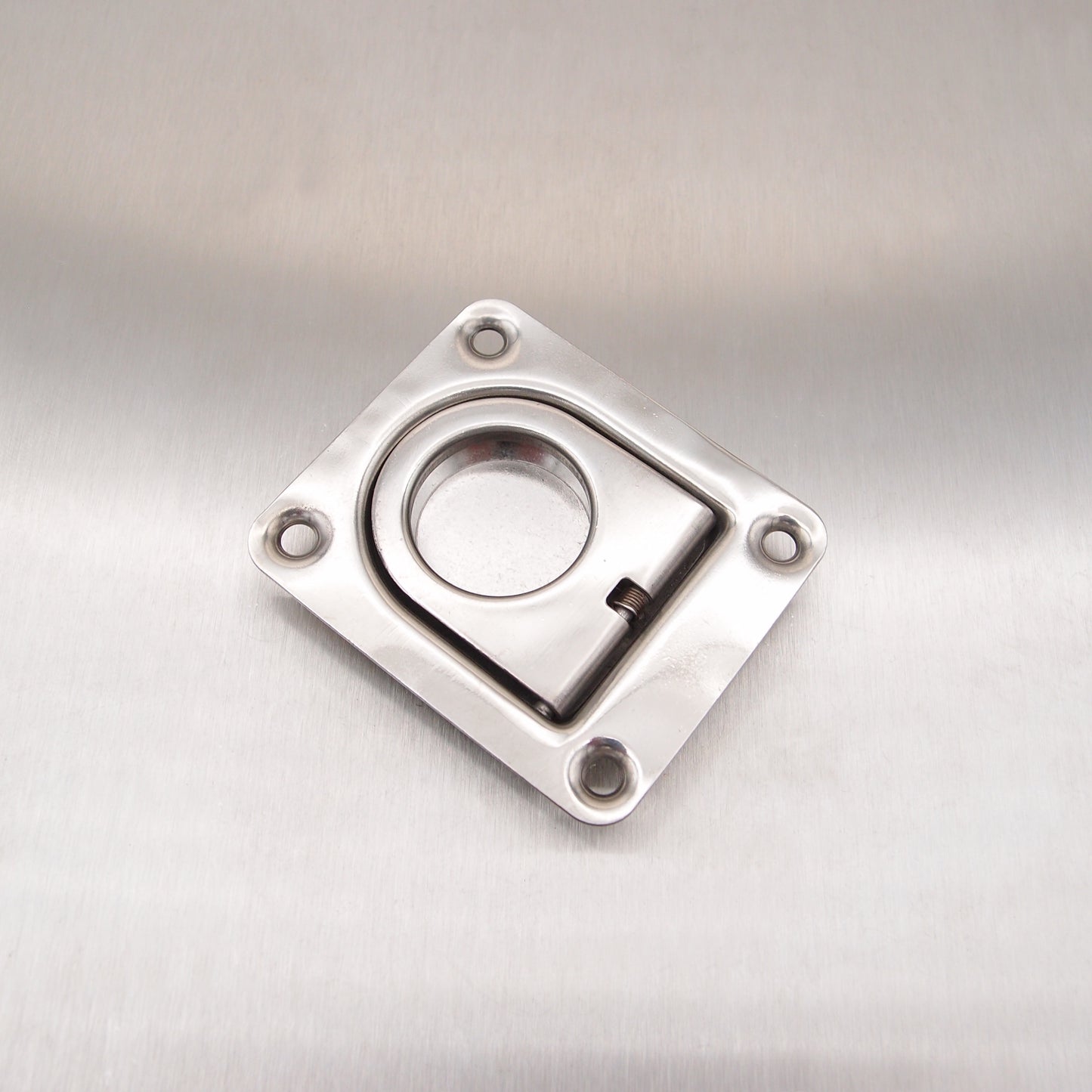 Stainless Steel Flush Lifting Pull with Spring - AISI 316