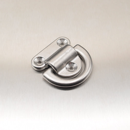 50mm Stainless Steel Folding Pad Eyes - Folding D ring - AISI 316