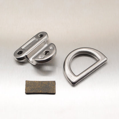 50mm Stainless Steel Folding Pad Eyes - Folding D ring - AISI 316