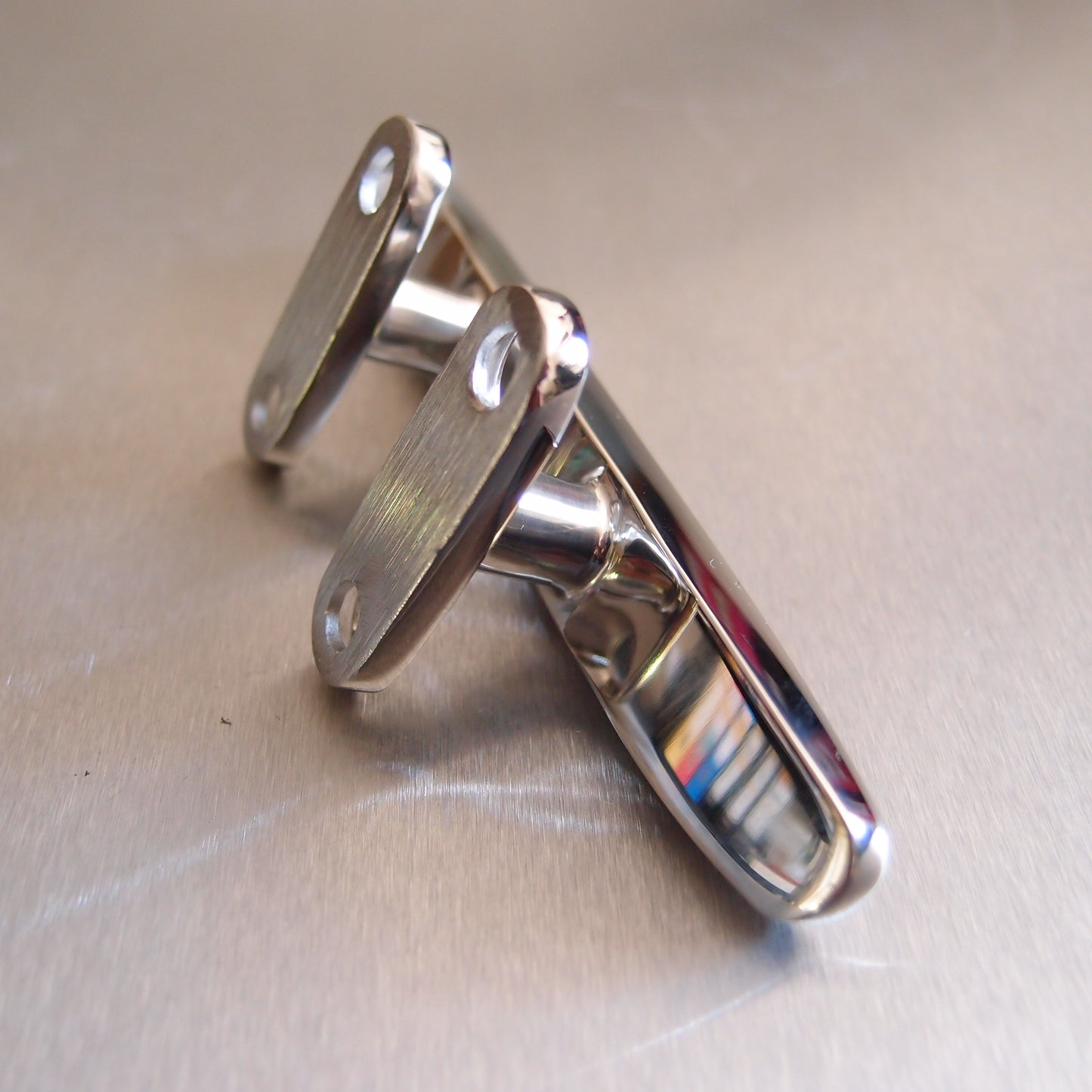 Stainless Steel Flat Top Cleats Four Holes - AISI 316