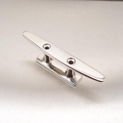 Stainless Steel Low Flat Top Cleats Two Holes - AISI 316