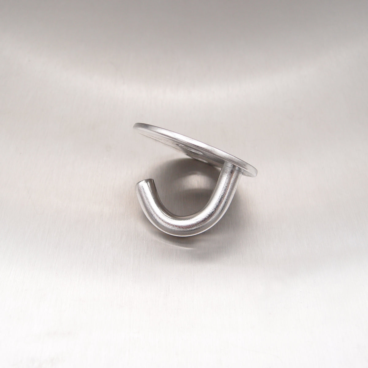 Stainless Steel Two Hole Round Hook On Plate 304 AISI