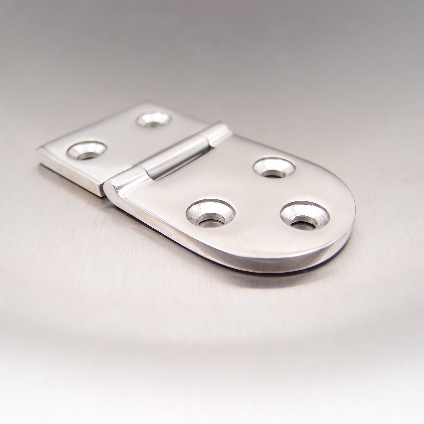 76mm x 40mm Half Oval Hinge Stainless steel AISI 316