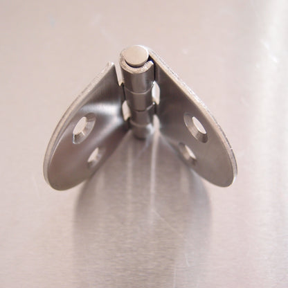 75mm x 40mm Oval Hinge - Stainless steel AISI316 - Satin Finish