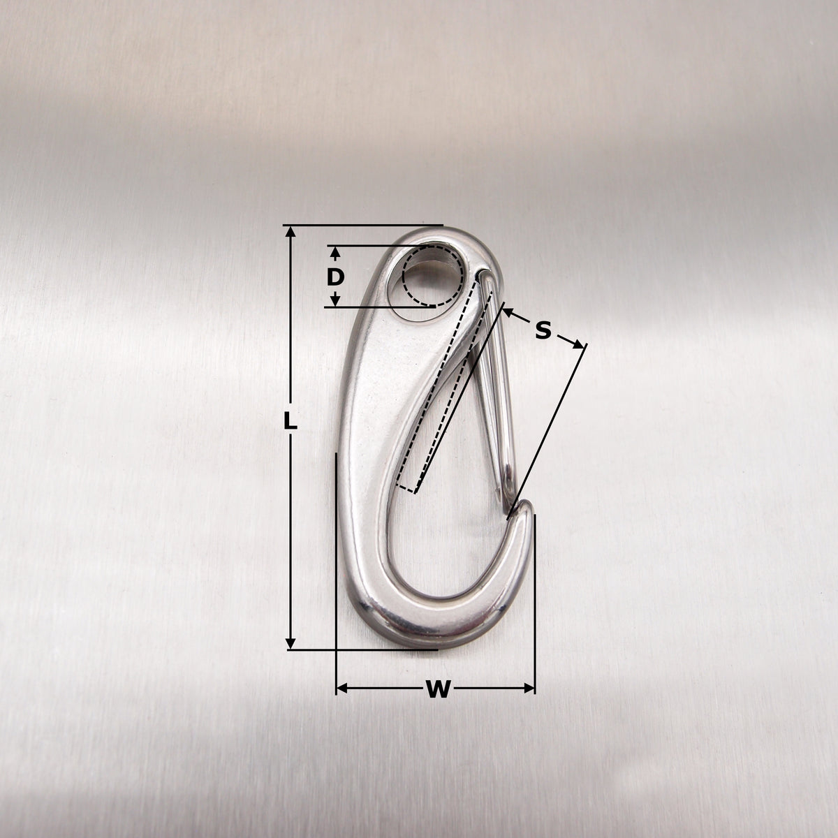 Stainless Steel Spring Snap Tack Hook - AISI 316