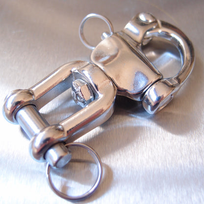 Stainless Steel Jaw Swivel Snap Shackles - with Round Pin - AISI 316