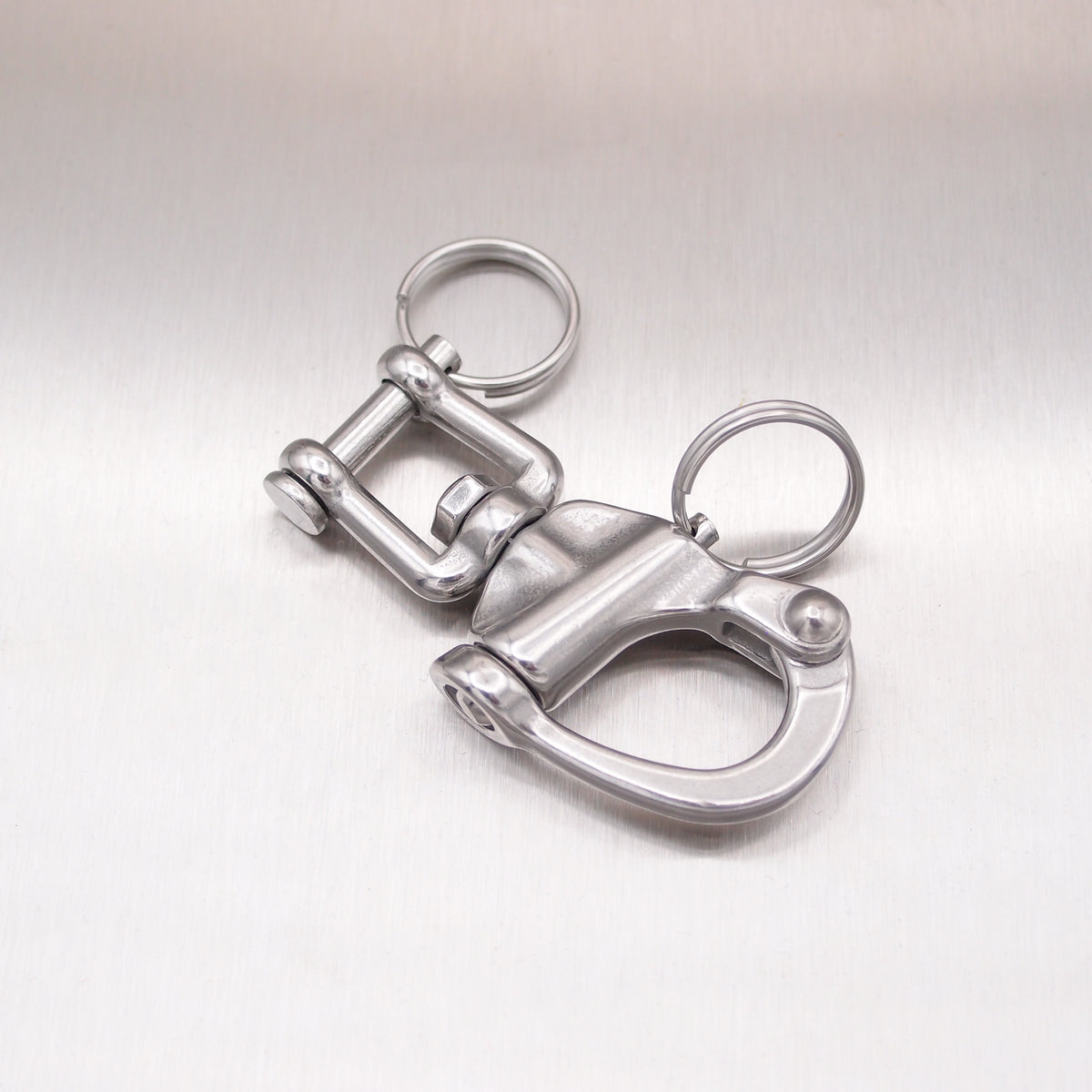 Stainless Steel Jaw Swivel Snap Shackles - with Round Pin - AISI 316