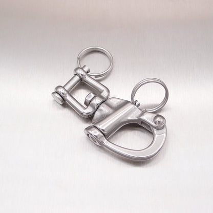 Stainless Steel Jaw Swivel Snap Shackles - with Round Pin - AISI 316