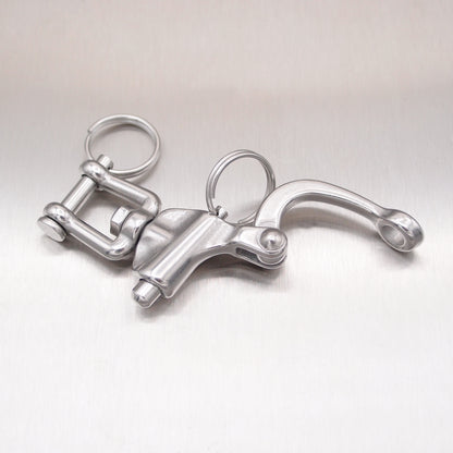 Stainless Steel Jaw Swivel Snap Shackles - with Round Pin - AISI 316