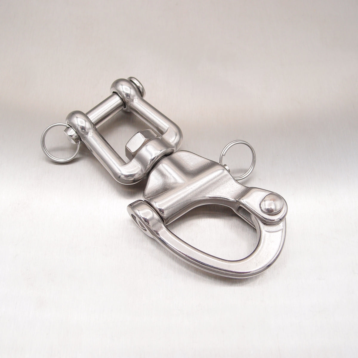 Stainless Steel Jaw Swivel Snap Shackles - with Round Pin - AISI 316