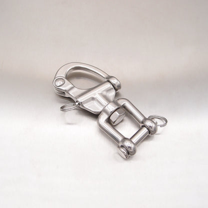 Stainless Steel Jaw Swivel Snap Shackles - with Round Pin - AISI 316