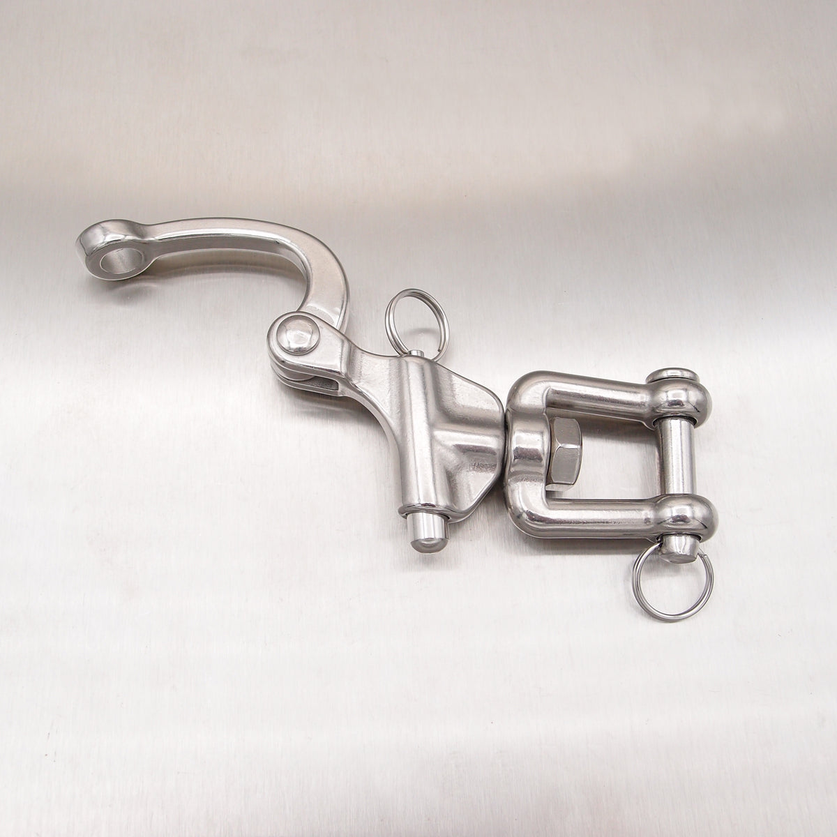 Stainless Steel Jaw Swivel Snap Shackles - with Round Pin - AISI 316