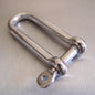 Stainless Steel Long Dee Shackle With Captive Pin - AISI 316