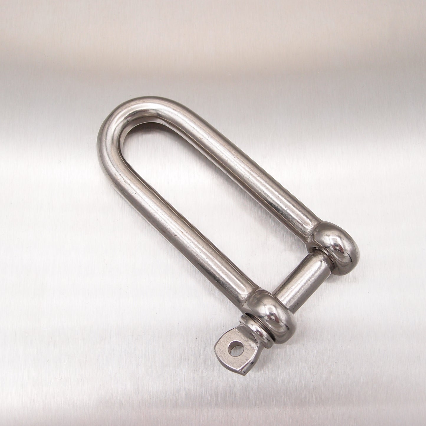 Stainless Steel Long Dee Shackle with Screwed Collar Pin - AISI 316