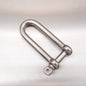 Stainless Steel Long Dee Shackle with Screwed Collar Pin - AISI 316