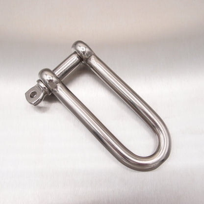 Stainless Steel Long Dee Shackle with Screwed Collar Pin - AISI 316