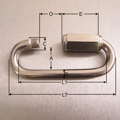 Stainless Steel Long Series Quick Links - AISI 316