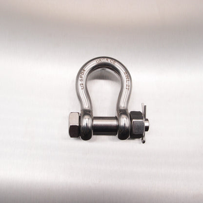 Stainless Steel Load Rated Safety Bow Shackle - AISI 316